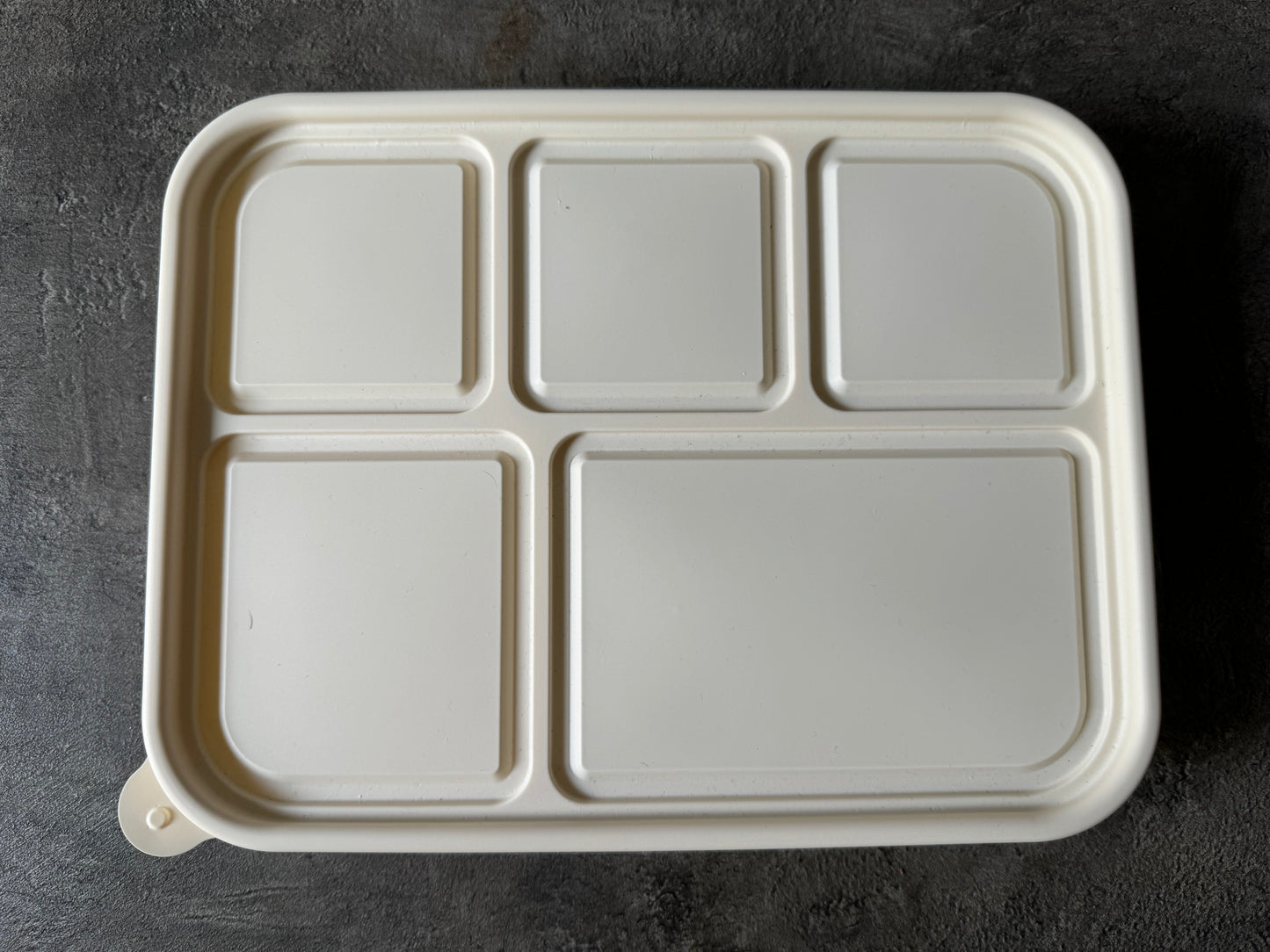 DHRUYU 5-Compartment Corn-Starch Tray | 100% Compostable & Eco-Friendly | Leak-Proof Design | Best Alternative to Plastic | Pack of 100